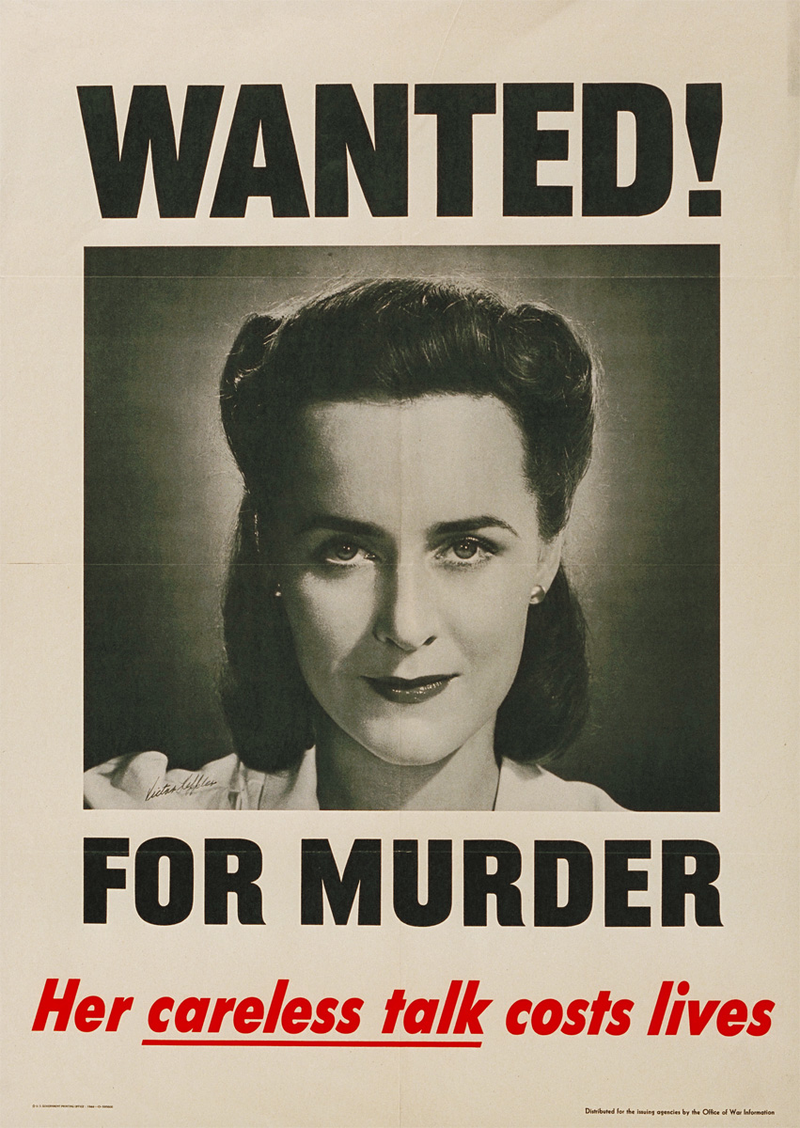 Illustration for article titled The Best Operations Security Propaganda Posters From World War II